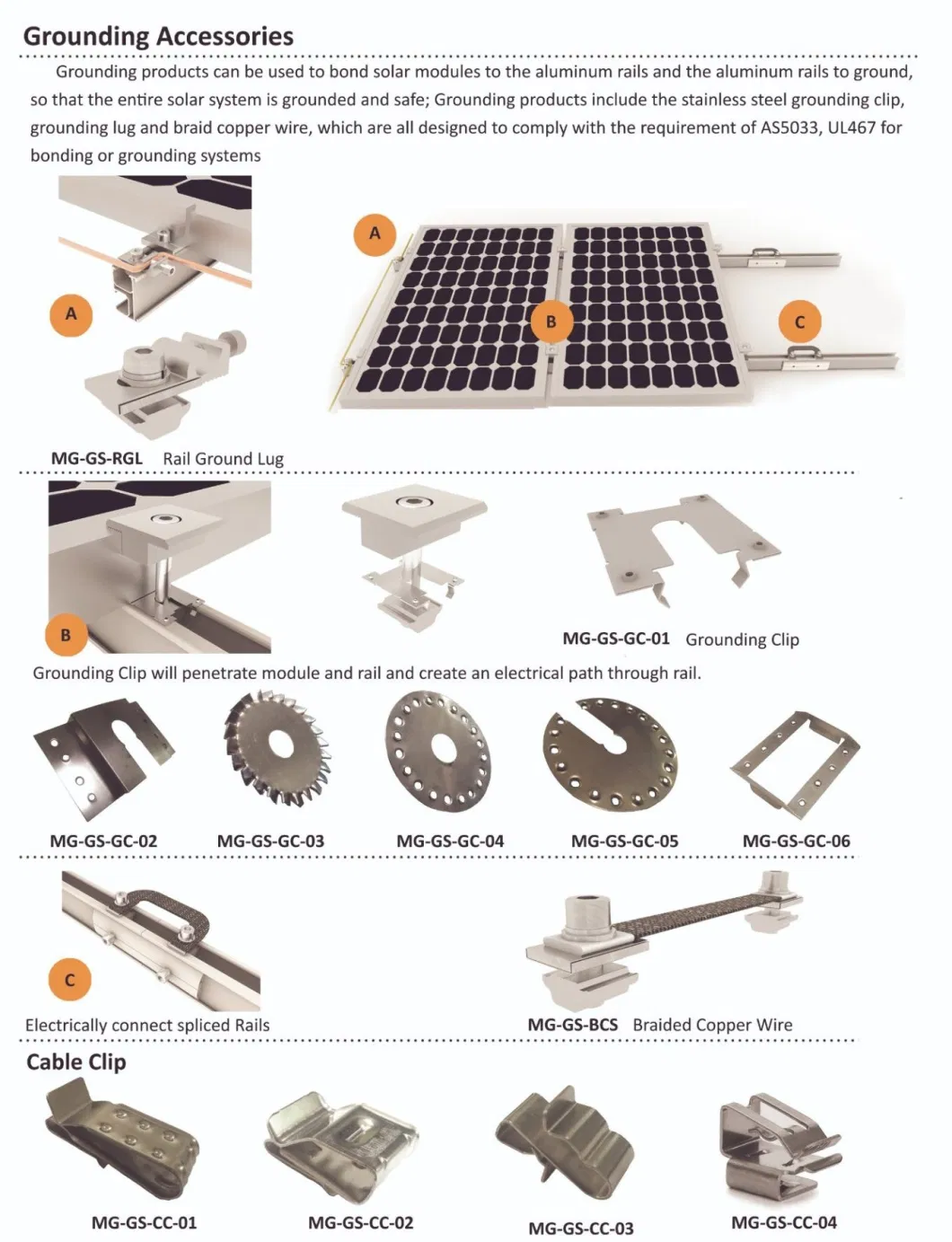 High Quality Solar Mounting Accessories Braided Copper Wire